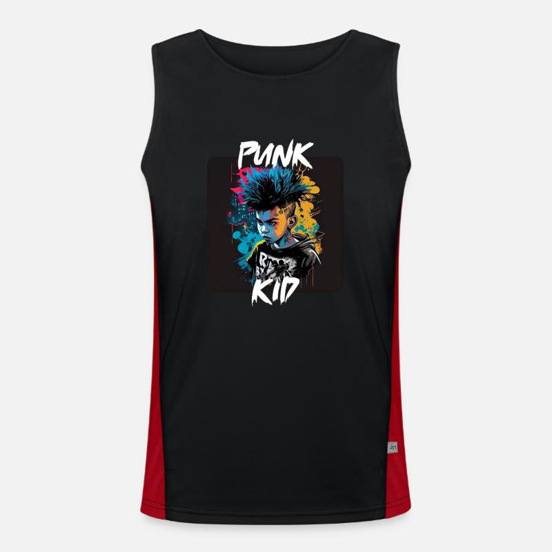 Graffiti Style - Cooles Punk Kind 9 Funktionelles Kontrast-Tank Top für Männer 
