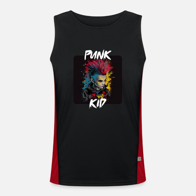 Graffiti Style - Cooles Punk Kind 3 Funktionelles Kontrast-Tank Top für Männer 