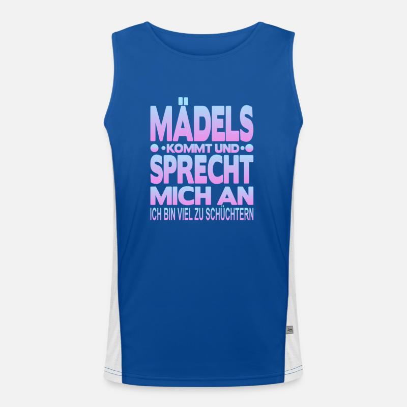 Ich bin Schüchtern Funktionelles Kontrast-Tank Top für Männer 
