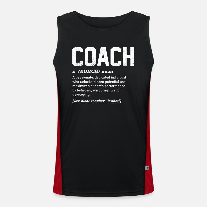 Coach Definition, Trainerteam Funktionelles Kontrast-Tank Top für Männer 