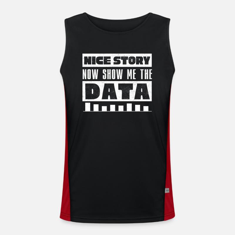 Datenanalyst, Dateningenieur Funktionelles Kontrast-Tank Top für Männer 