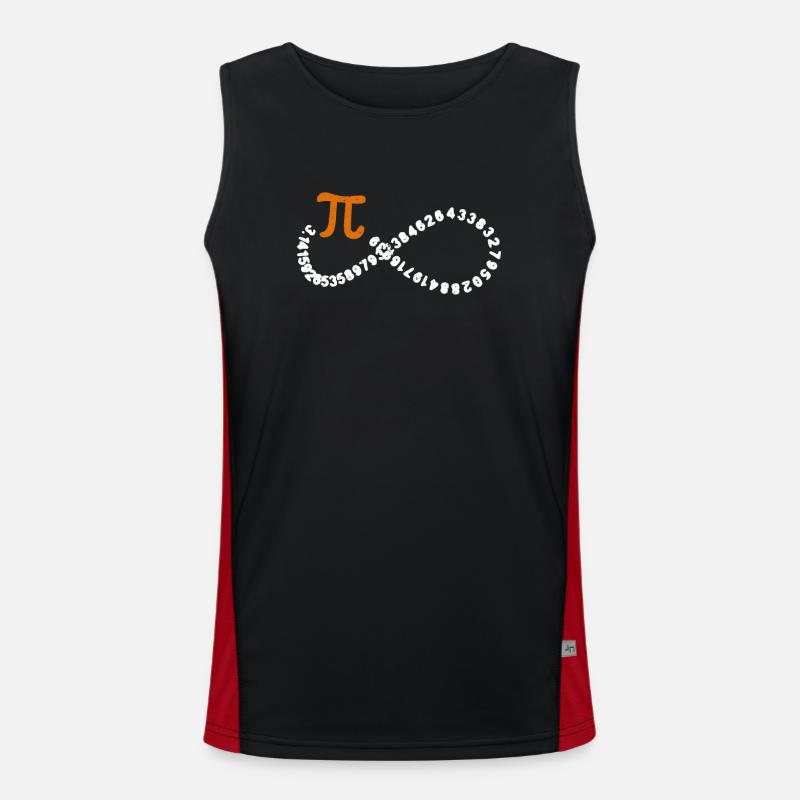 Lustige Pi Day Unendlichkeit Symbol Math Nerd Geek Funktionelles Kontrast-Tank Top für Männer 