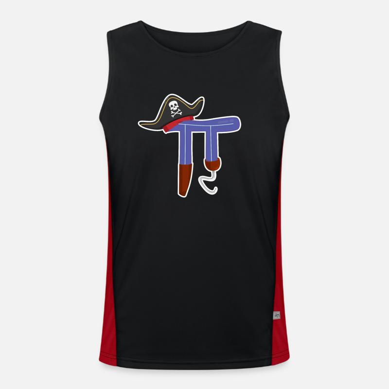 Pi Day Pirate Lovers Math Teacher Élève Débardeur respirant contrasté Homme 