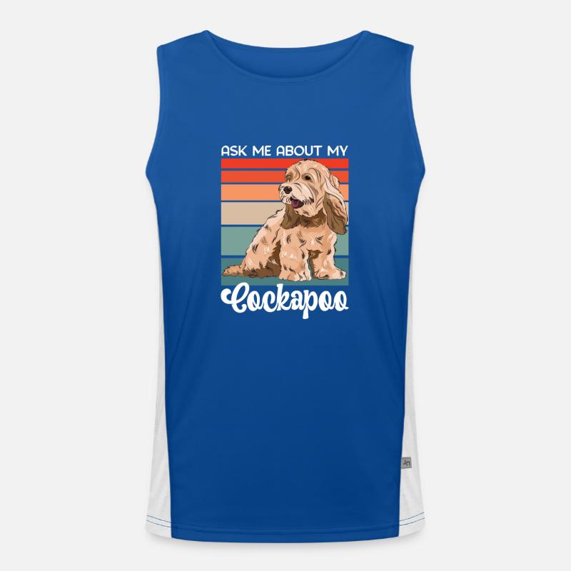 Cockapoo Dog Men's Functional Contrast Tank Top 
