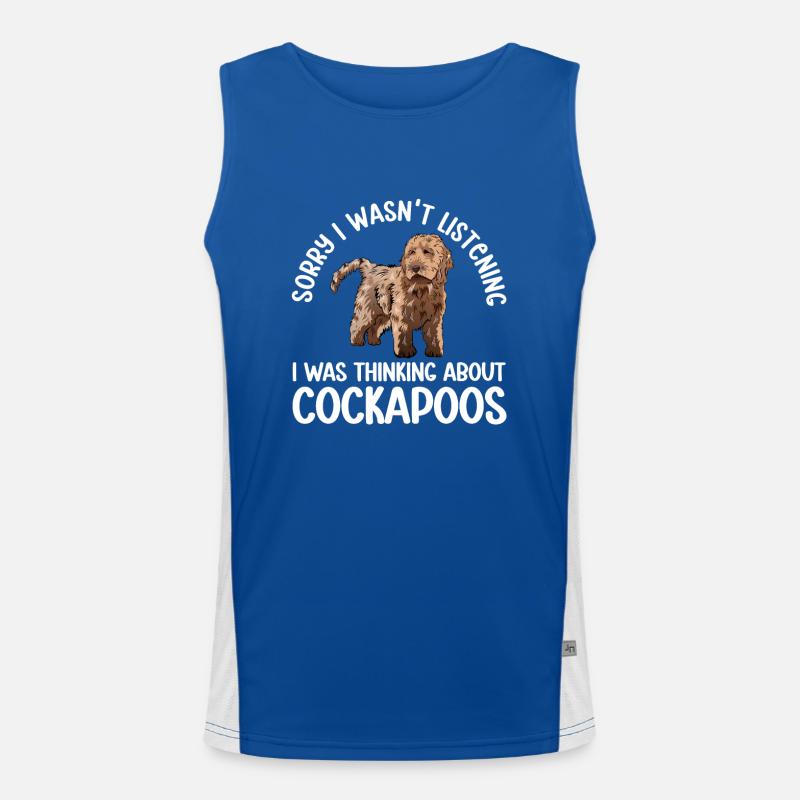 Cockapoo Hund Funktionelles Kontrast-Tank Top für Männer 