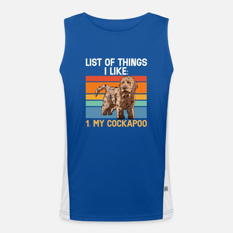 Cockapoo Dog Men's Functional Contrast Tank Top 