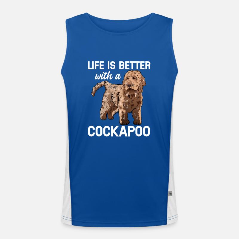 Cockapoo Dog Men's Functional Contrast Tank Top 