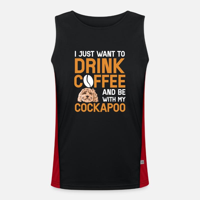 Cockapoo Dog Men's Functional Contrast Tank Top 