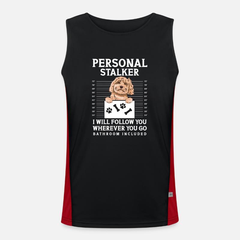 Cockapoo Dog Men's Functional Contrast Tank Top 