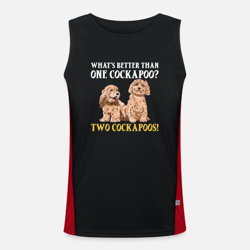 Cockapoo Dog Men's Functional Contrast Tank Top 
