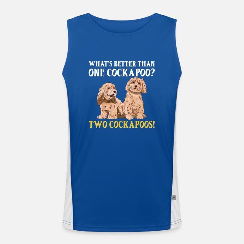 Cockapoo Hund Funktionelles Kontrast-Tank Top für Männer 