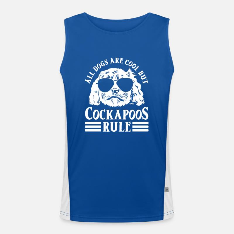 Cockapoo Hund Funktionelles Kontrast-Tank Top für Männer 