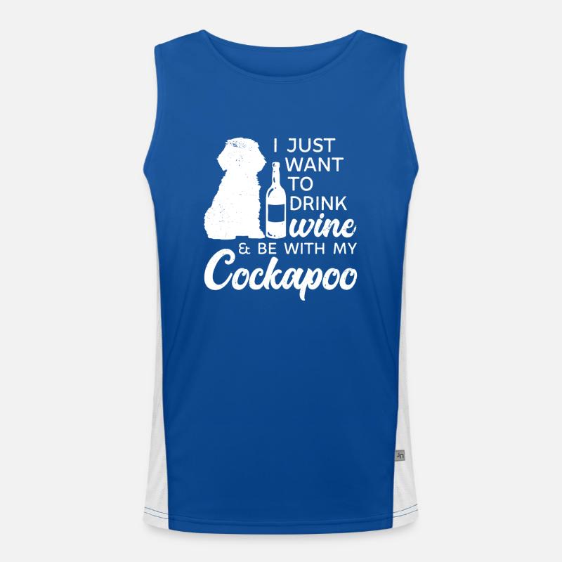 Cockapoo Hund Funktionelles Kontrast-Tank Top für Männer 