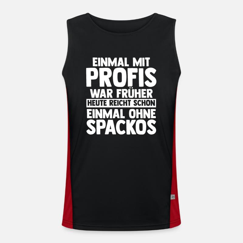Einmal Mit Profis Arbeiten Funktionelles Kontrast-Tank Top für Männer 