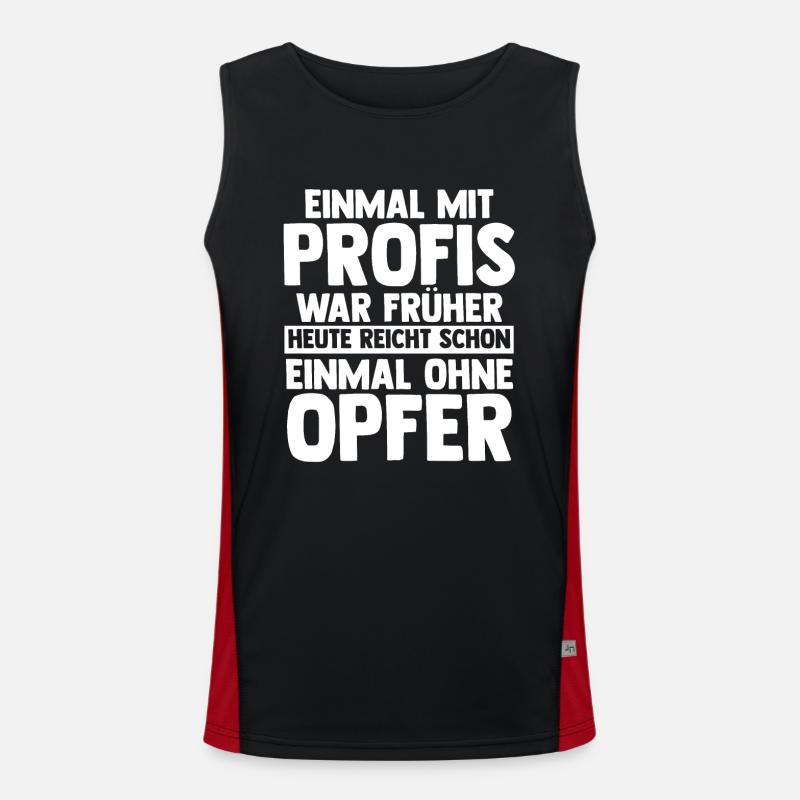 Einmal Mit Profis Arbeiten Funktionelles Kontrast-Tank Top für Männer 