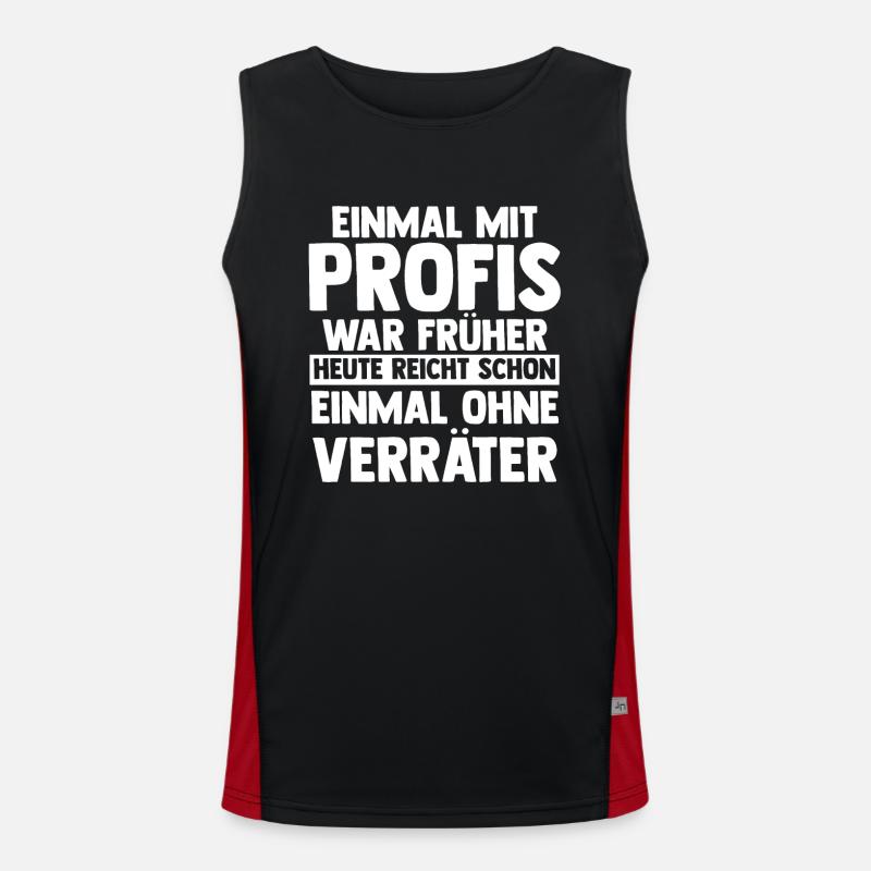 Einmal Mit Profis Arbeiten Funktionelles Kontrast-Tank Top für Männer 