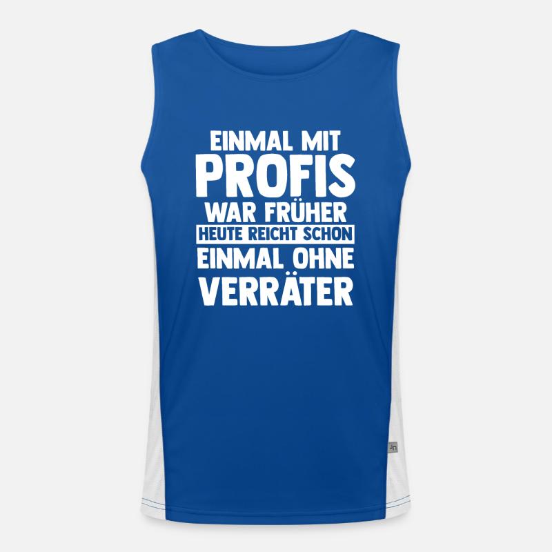 Einmal Mit Profis Arbeiten Funktionelles Kontrast-Tank Top für Männer 