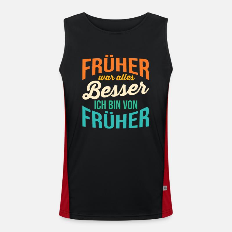 Früher War Alles Besser Funktionelles Kontrast-Tank Top für Männer 