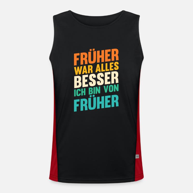 Früher War Alles Besser Funktionelles Kontrast-Tank Top für Männer 