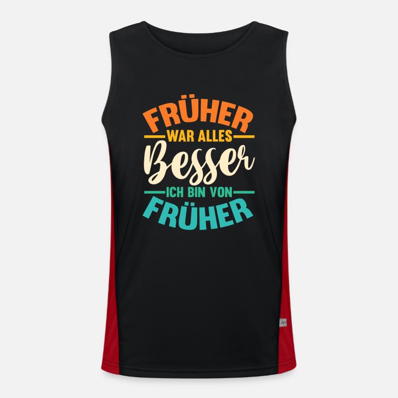Früher War Alles Besser Funktionelles Kontrast-Tank Top für Männer 