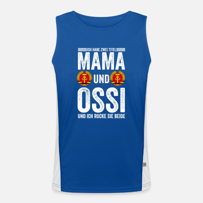Mama Mutter Ostdeutschland Ossi Deutschland DDR Funktionelles Kontrast-Tank Top für Männer 