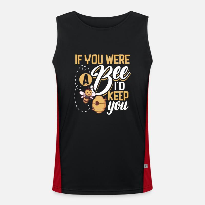 Honey Bee Beekeeping Beekeeper Honeybee Beekeeping Funktionelles Kontrast-Tank Top für Männer 