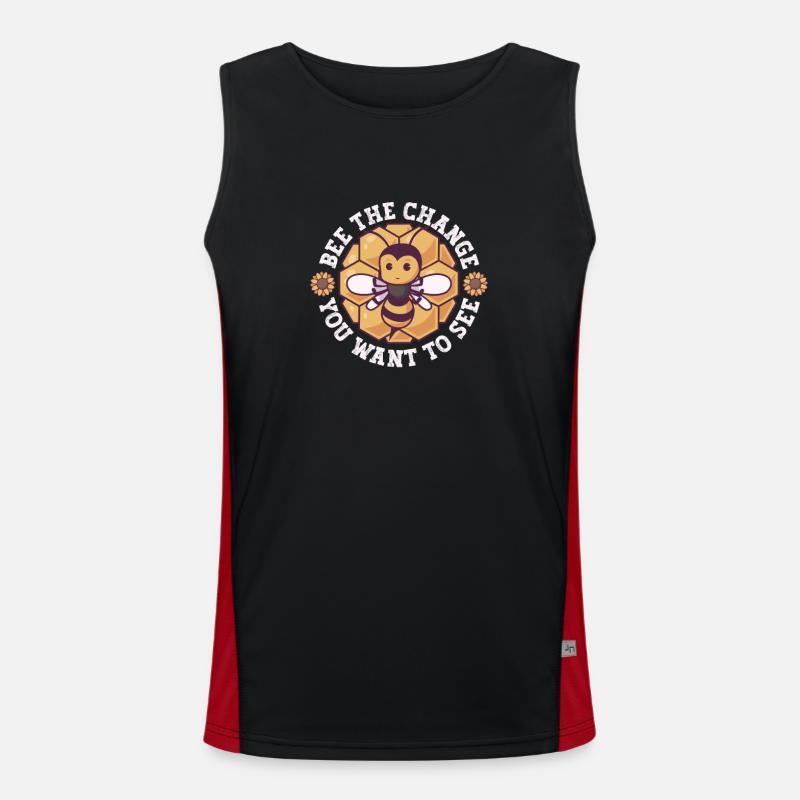 Honey Bee Beekeeping Beekeeper Honeybee Beekeeping Funktionelles Kontrast-Tank Top für Männer 