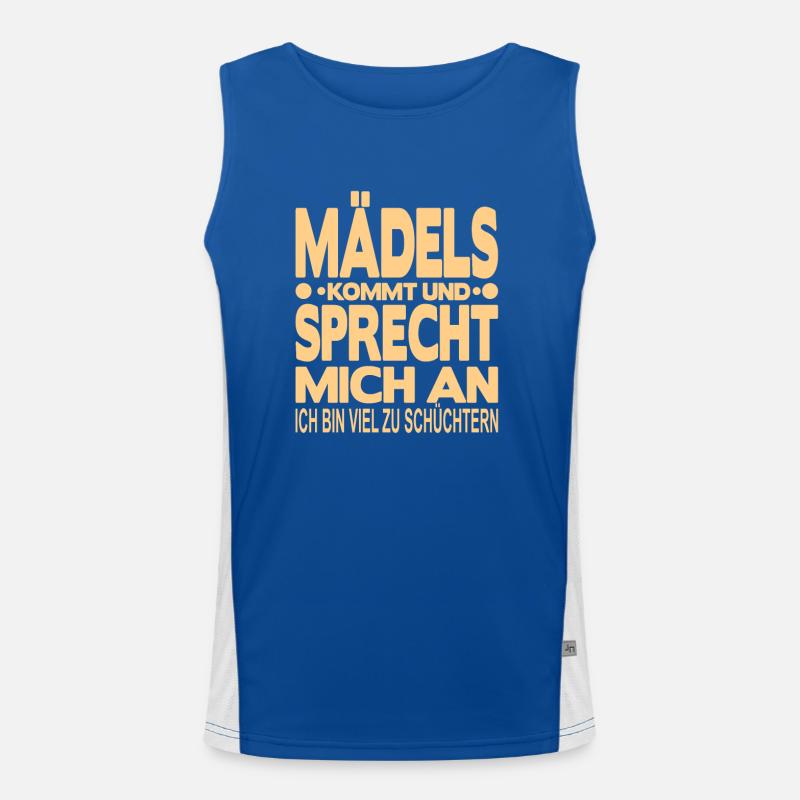Ich bin Schüchtern Funktionelles Kontrast-Tank Top für Männer 