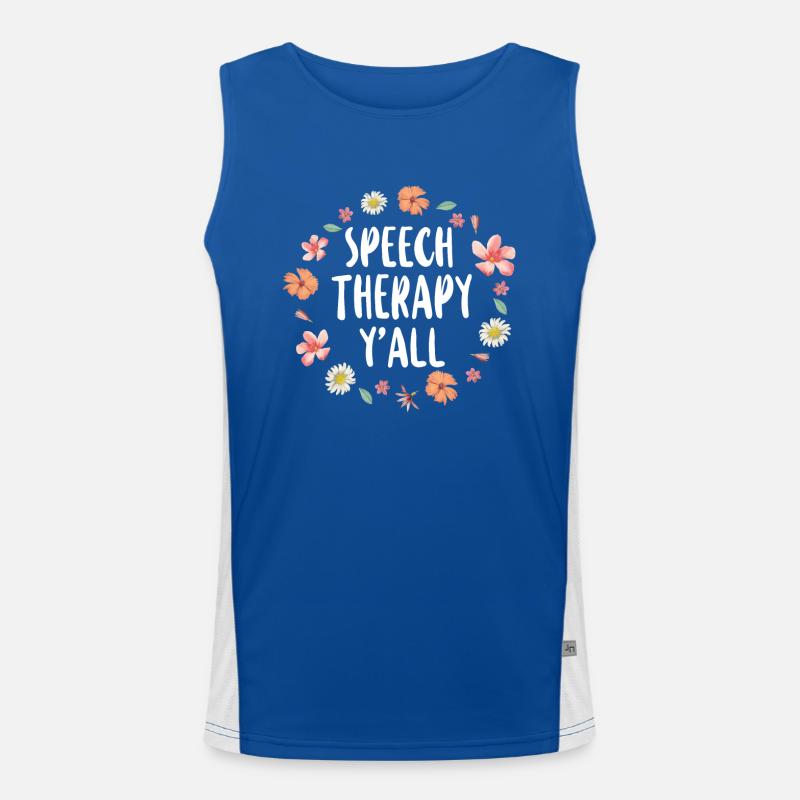 Speech Therapist Therapy Assistant Funktionelles Kontrast-Tank Top für Männer 