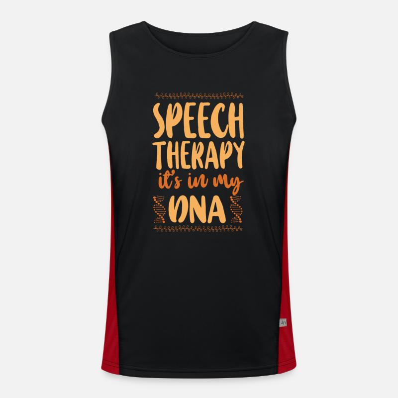 Speech Therapist Therapy Assistant Funktionelles Kontrast-Tank Top für Männer 