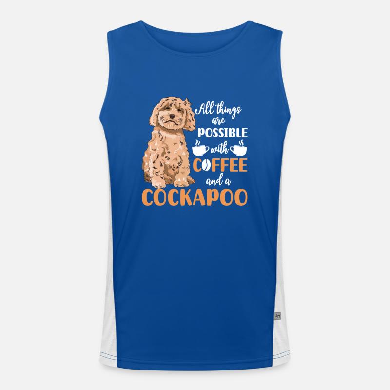 Cockapoo Dog Men's Functional Contrast Tank Top 