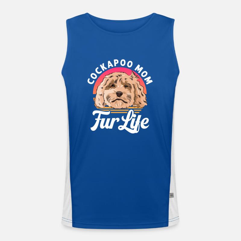 Cockapoo Hund Funktionelles Kontrast-Tank Top für Männer 
