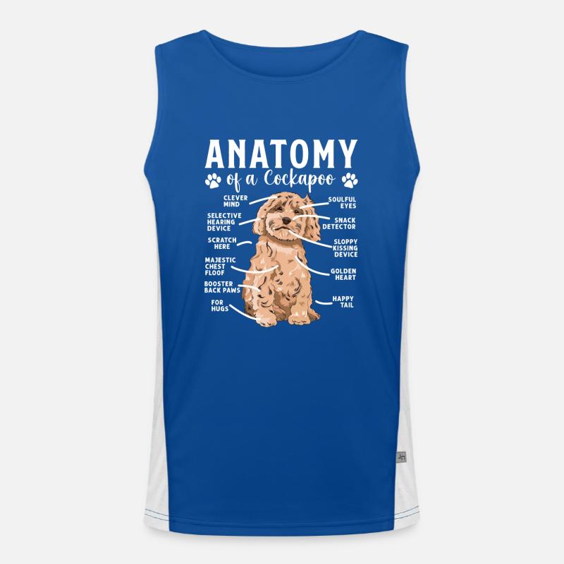 Cockapoo Dog Men's Functional Contrast Tank Top 