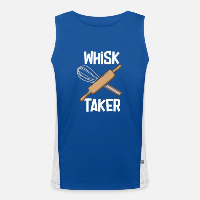 Whisk Taker Baker Funny Baking Backen Bäckerei Funktionelles Kontrast-Tank Top für Männer 