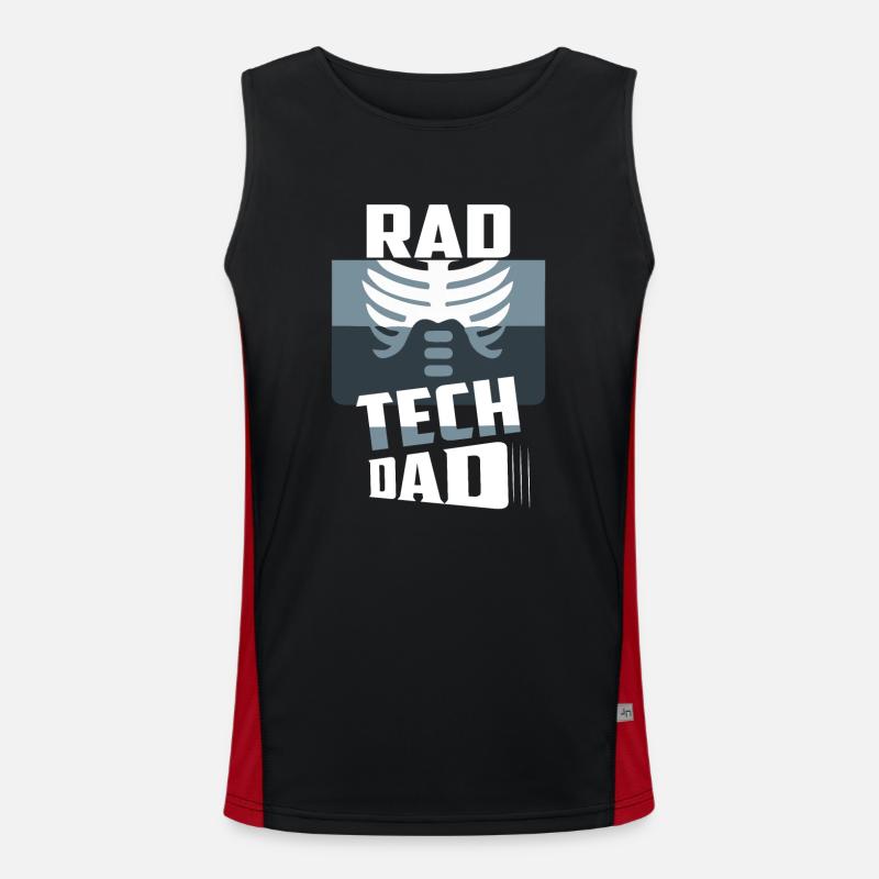Rad Tech Dad Radiology X-Ray Rad Tech Men's Functional Contrast Tank Top 