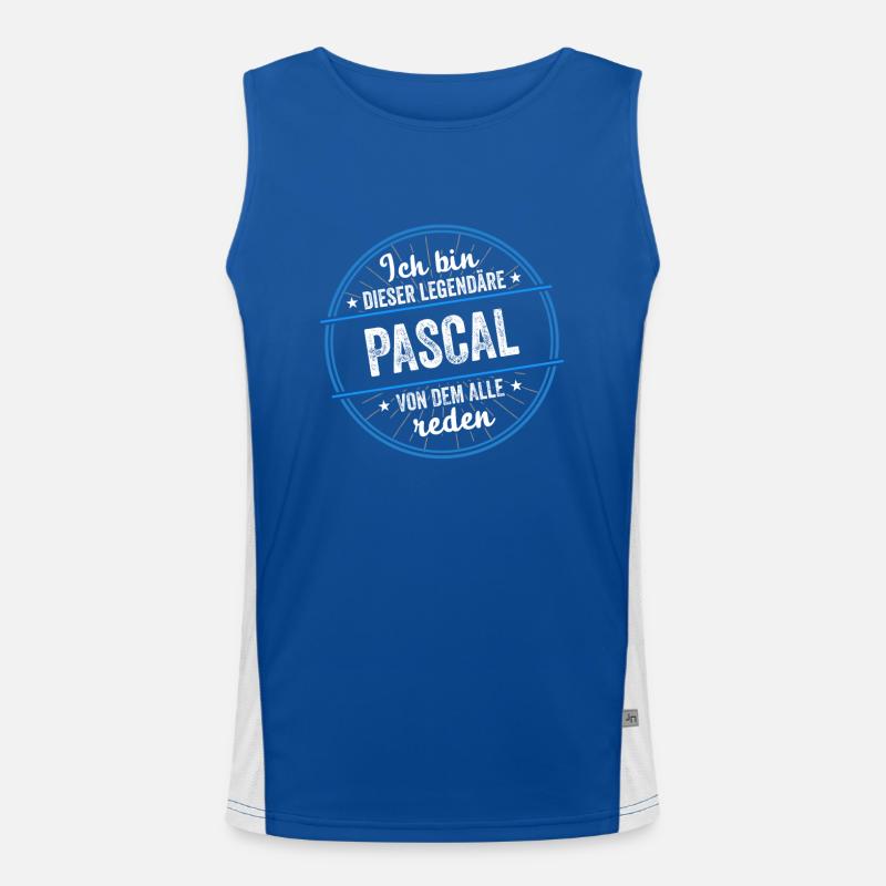 Ich bin dieser legendärer Pascal Name Funktionelles Kontrast-Tank Top für Männer 