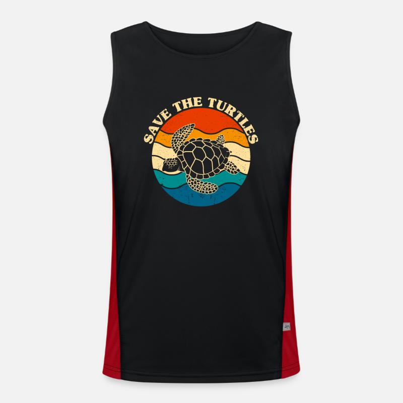 Save The Turtles Men's Functional Contrast Tank Top 