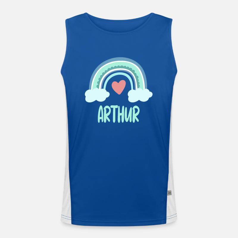 Arthur Name Rainbow Baby Men's Functional Contrast Tank Top 