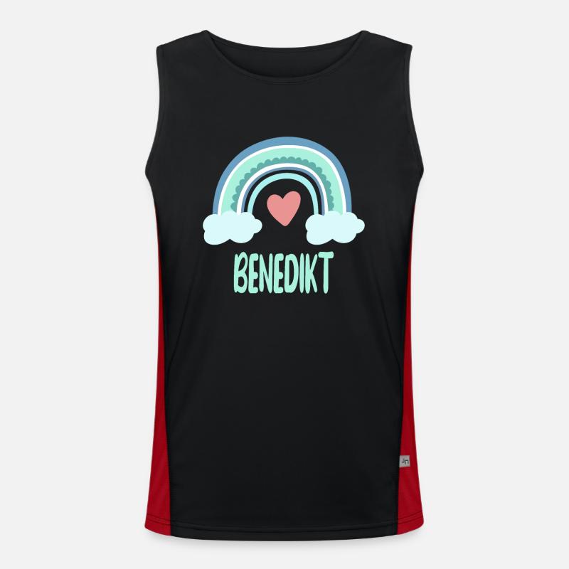 Benedict Name Rainbow Baby Men's Functional Contrast Tank Top 