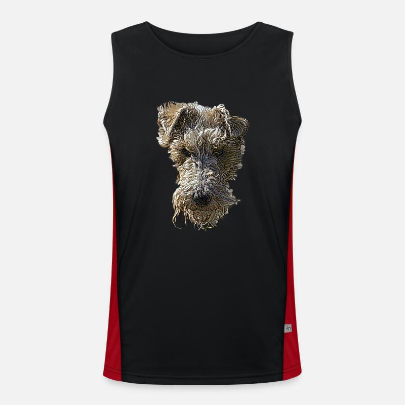 Fox Terrier Face Men's Functional Contrast Tank Top 