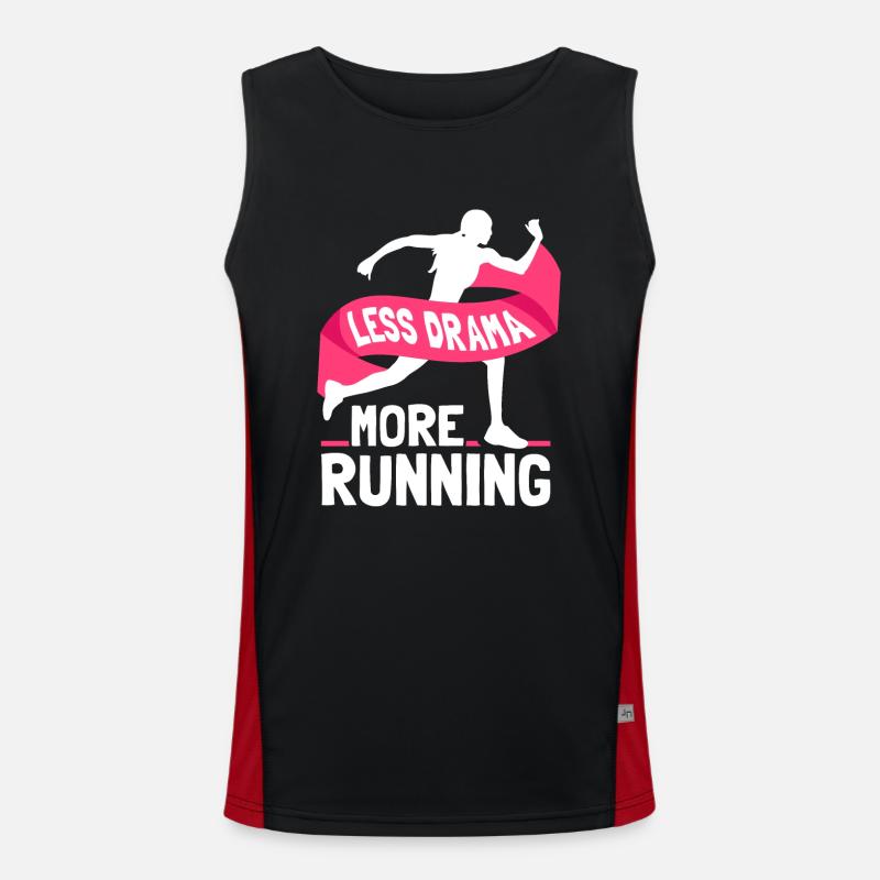 Moins de drame Plus de course à pied Coureurs de jogging Joggers Débardeur respirant contrasté Homme 