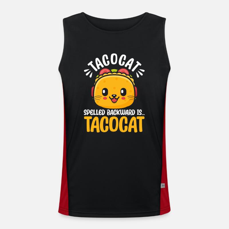 Tacocat Spelled Backward Is Tacocat Men's Functional Contrast Tank Top 