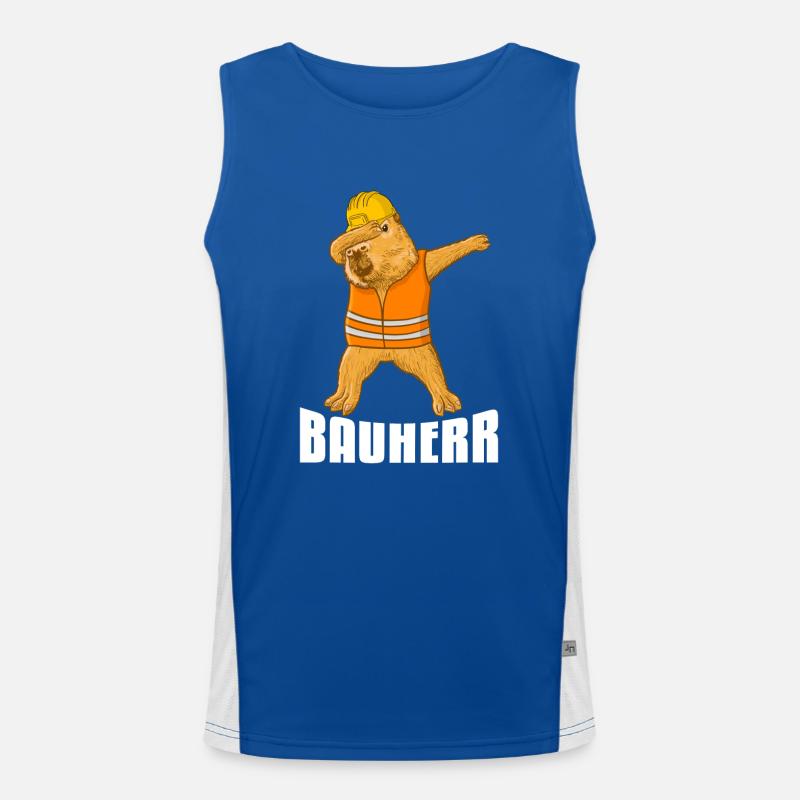 Bauherr Capybara Funktionelles Kontrast-Tank Top für Männer 