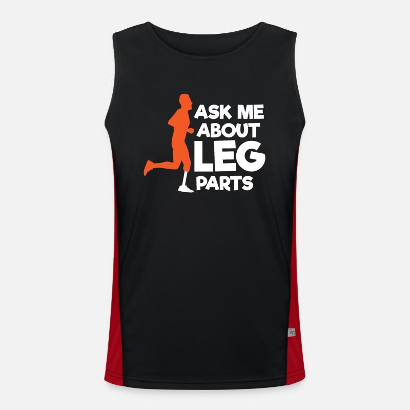 Leg prosthesis, prosthesis, amputee, amputation Men's Functional Contrast Tank Top 