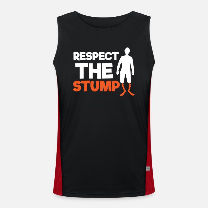 Leg prosthesis, prosthesis, amputee, amputation Men's Functional Contrast Tank Top 