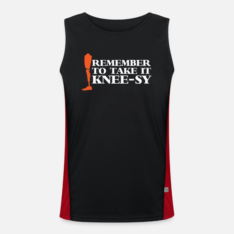 Leg prosthesis, prosthesis, amputee, amputation Men's Functional Contrast Tank Top 