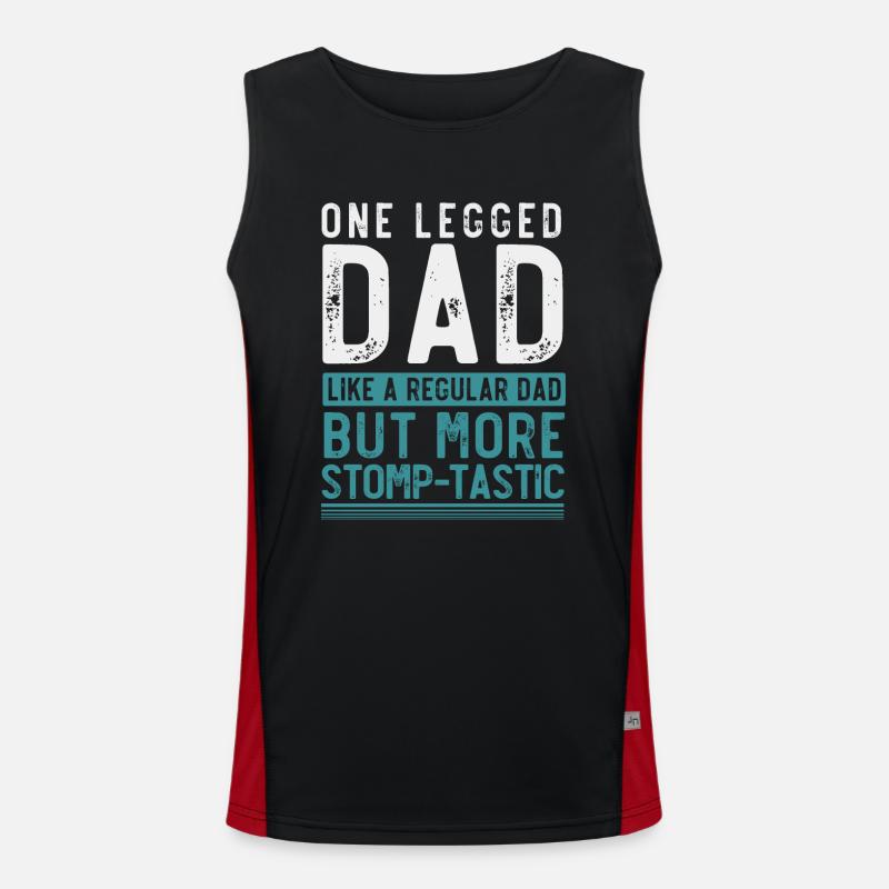 Leg prosthesis, prosthesis, amputee, amputation - Men's Functional Contrast Tank Top - black/red