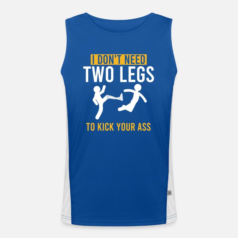 Beinprothese, Prothese, Amputierter, Amputation Funktionelles Kontrast-Tank Top für Männer 