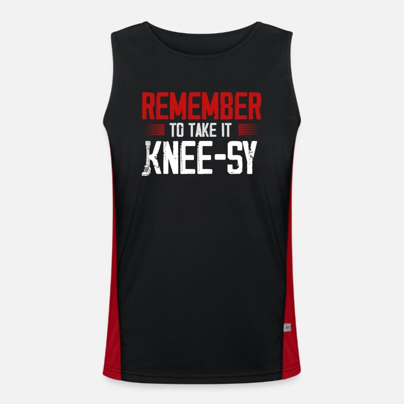 Leg prosthesis, prosthesis, amputee, amputation Men's Functional Contrast Tank Top 