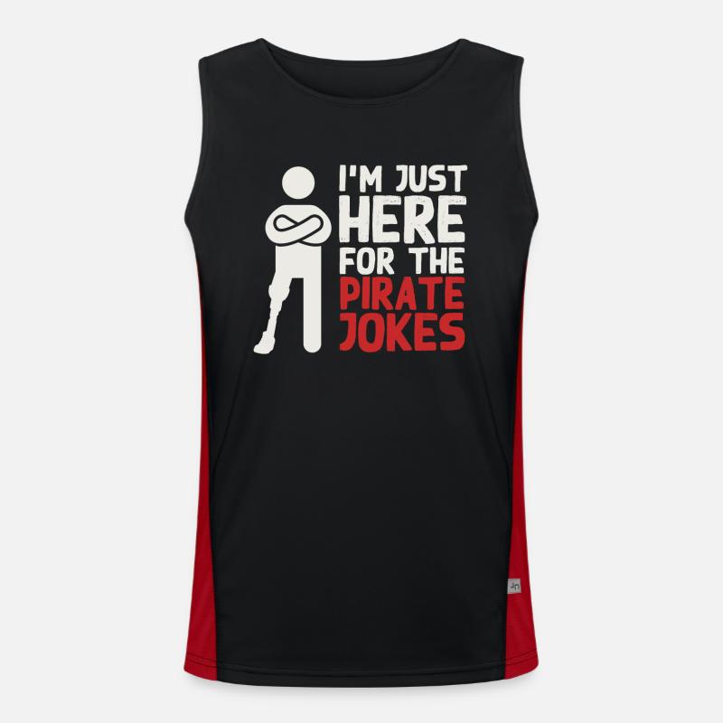 Leg prosthesis, prosthesis, amputee, amputation - Men's Functional Contrast Tank Top  - black/red